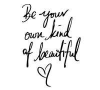 Inspirational Vinyl Wall Decals,Motivational Be Your Own Kind of Beautiful Quotes Wall Sticker Lettering Wall Art Decal Home Decor Quote Wallpaper for Bedroom,Living Room,Office,Girl Home Decoration