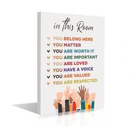 Inspirational Wall Art Framed Canvas 12 x 16 in (IN THIS ROOM) - Motivational Entrepreneur Positive Quotes Wall Arts Decor for Home Office Bathroom Bedroom Kitchen Classroom Gym