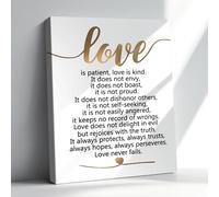 Inspirational Wall Art Love Is Patient Love Is Kind Wall Art Inspirational Quotes Canvas Wedding Painting 1 corinthians 13 Wall Decor For Bathroom Bedroom Home Decor Framed Ready To Hang 12x16 Inch