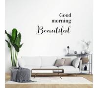 Inspirational Wall Decor for Bedroom Good Morning Beautiful Wall Decals Wall Sticker Design Your Own Wall Quote for Office Living Room Religious Gifts 32 Inch
