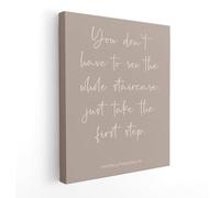 Inspirational Wall Decor, You Don't Have to See the Whole Staircase Just Take the First Step Wall Art Prints, Motivational Posters Wall Art Decor for Office Home Bedroom, 11x14 Inch Framed