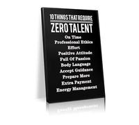 Inspirational Wall Poster Printing - Ten pieces of motivational posters that do not require talent, suitable for offices, classrooms, gyms, or homes（L18 xW12-canvas）