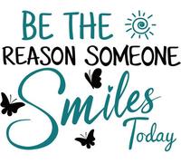 Inspirational Wall Stickers Smiles Today Wall Decals Sun Butterfly Decals Stcikers Walls Nursery Sticker Vinyl Art Classroom Bedro