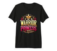 Inspirational Warrior Princess Crown Motivational Girls Premium T-Shirt