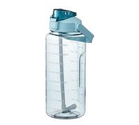 Inspirational Water Bottle, 2 Litres, Leakproof Water Bottle, Prime Water Bottle with Straw and Time Markers, Marking Water Bottle, Clear Water Bottle, Motivational Water Bottle for