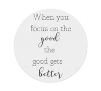 Inspirational When You Focus on The Good The Good Gets Better Vintage Metal Tin Sign Plaque Wall Decor for Cafe, Club Bar, Office, Garden Metal Poster 8x8Inch