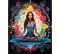 Inspirational Woman Meditation Zen Paint by Numbers Kits 16x20 inch Canvas DIY Oil Painting for Kids, Students, Adults Beginner with Brushes and Acrylic Pigment - Vibrant Creative Style(without Frame)