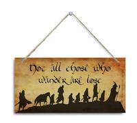 Inspirational Wood Sign, Not ALL Those Who Wander are Lost Sign, Decorative Hanging Wall Plaque Wood Sign, Farmhouse Wall Decor, Home Office Decor, Vintage Decor for Cafe Coffee Bar Pub