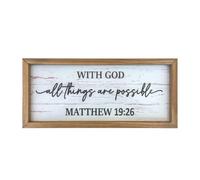 Inspirational Wooden Bible Wall Art Plaque Christian Home Decor Rustic Spiritual Sign for Church Office Jm01063