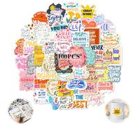 Inspirational Words Stickers,100 PCS Inspirational Quotes Sticker Pack,Waterproof Vinyl Stickers,for Laptops,Stainless Steel Cup,Suitcases,Stickers for Boys,Girls,Adults
