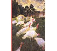 InspirationzStore Notebooks: Claude Monet art - The Turkeys - White Turkey Birds Discreet Internet Password Book Organizer A5 Notebook Logbook, website login details keeper Online Accounts manager