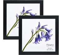 Inspire By Hampton CAMBRIDGE 8x8 (20x20cm) Black Square Picture Frame Acrylic (Non-Glass) Pack of 2