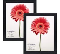 inspire by Hampton Frames | CAMBRIDGE Photo Frame Set | 8x10 Inch (20x25cm), Black, Acrylic, Pack of 2 | Lightweight, Shatterproof, Wall or Table Display | Modern Home Décor