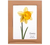 inspire by Hampton Frames | COBURN Picture Photo Frame | 5x7 (13x18cm), Copper Plate, Polished Finish, Glass Front | Freestanding, Landscape or Portrait Display, Rectangular Design