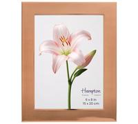 inspire by Hampton Frames | COBURN Picture Photo Frame | 6x8 Inch (15x20cm), Copper, Glass | Polished Plate, Velvet Back, Freestanding | Display for Home Décor