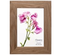 inspire by Hampton Frames | OAKRIDGE Photo Frame | 4x6 (10x15cm), Natural Oak, Solid Wood, Glass Front | Freestanding or Wall Mount | Display Pictures, Home Décor