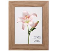 inspire by Hampton Frames | OAKRIDGE Photo Frame 6x8 (15x20cm), Natural Oak, Polished Wood, Glass Front | Freestanding or Wall Mount | Display Pictures, Certificates, Documents