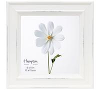 inspire by Hampton Frames | PALOMA Square Photo Frame | 5x5 Inch (13x13cm), White, Glass | Modern Design, Tabletop or Wall Display, Durable Build | Home Décor Accessory