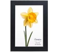 inspire by Hampton Frames | Photo Frame, CAMBRIDGE, 5x7 (13x18cm), Black, Engineered Wood | Acrylic Front, Freestanding or Wall Mount | Modern Home Décor, Picture Frame Display