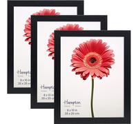 inspire by Hampton Frames | Photo Frame Set, CAMBRIDGE Model, 8x10 Inch (20x25cm), Black, Acrylic (Non-Glass), Pack of 3 | Lightweight, Shatter-Resistant, Easy Wall Mount, Modern Display