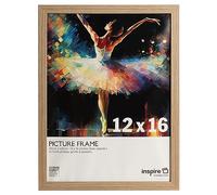 inspire by Hampton Frames | Picture Photo Frame, SORBONNE Model | 30x40cm, Oak Effect, Acrylic Front | Wall Mounting, Lightweight, Shatter-Resistant | Display Photos, Home Décor