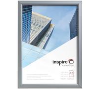 inspire by Hampton Frames | Snap Frame | A3 (30x42cm), Silver, Rectangular, Acrylic Front | Easy Poster Change, Wall Mountable, Lightweight | Display Photos, Posters, Certificates