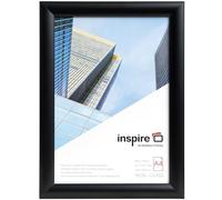 inspire by Hampton Frames | Snap Frame | A4 (21x30cm), Black, Satin Finish, Aluminium, Wall Mount | Easy Change Front, Lightweight, Non Glass | Display Posters, Photos