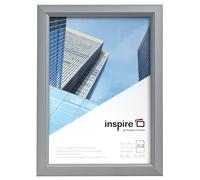 inspire by Hampton Frames | Snap Frame | A4 (21x30cm), Silver, Rectangular, Acrylic Front | Easy Poster Change, Wall Mountable, Non-Glass Display | Secure Document Holder