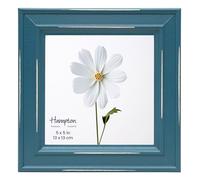 inspire by Hampton Frames | Square Picture Photo Frame, 13x13cm, Teal, Glass | Modern Design, Tabletop or Wall Display, Secure Backing | Showcase Memories