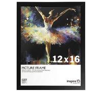 Inspire By Hampton OXFORD 12x16 (30x40cm) Black Picture Photo Frame Acrylic (Non-Glass) 1-Pack IBHOXF1216NGPK1