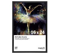 Inspire By Hampton OXFORD 16x24 (41x61cm) Black Picture Photo Frame Plexi (Non-Glass) 1-Pack IBHOXF1624NGXPK1
