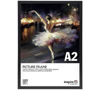 Inspire By Hampton OXFORD A2 (42x59cm) Black Picture Photo Frame Plexi (Non-Glass) 1-Pack IBHOXFA2NGPK1