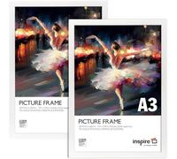 Inspire By Hampton ROSENBERG A3 (30x42cm) White Picture Frame Acrylic (Non-Glass) Pack of 2