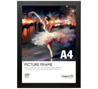 Inspire By Hampton ROSENBERG A4 (21x29.7cm) Black Picture Frame Acrylic (Non-Glass) Pack of 1