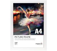 Inspire By Hampton ROSENBERG A4 (21x29.7cm) White Picture Frame Acrylic (Non Glass) Pack of 1