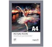 Inspire By Hampton WELFORD A4 (21x30cm) Light Grey Poster Frame Acrylic (Non-Glass) Front Pack of 1