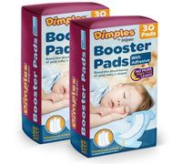 Inspire Dimples Booster Pads Baby Diaper Doubler with Adhesive - 1 Size Fits All Diapers - Boosts Diaper Absorbency - No More leaks 60 Count (with A