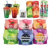 INSPIRE FOOD Bubble Tea Kit - 6x Popping Boba & 4x Syrup Set