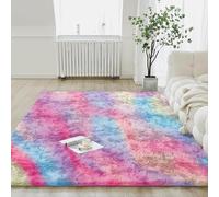 INSPIRE HOMEWARE Rugs Living Room Large 160x230 cm Soft Fluffy Rainbow Area Rugs for Bedroom Non Shedding Modern High Pile Carpet for Lounge Non Slip Nursery Rug for Kids Room