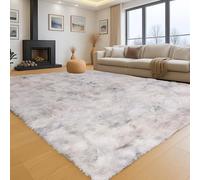 INSPIRE HOMEWARE Tie Dye Light Grey Rugs Living Room Large 200x290 cm Soft Fluffy Area Rugs for Bedroom Non Shedding Modern High Pile Carpet for Lounge Non Slip Nursery Rug for Kids Room