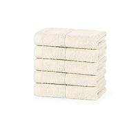 Inspire Me 500 GSM Extra Thick Plush Royal luxury Egyptian Cotton Towels Highly Absorbent Durable Hotel & Spa Bathroom (Set of 4) Machine Washable (Cream, Hand Towel)