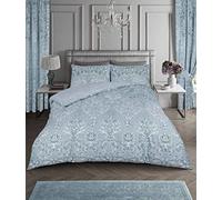 Inspire Me Antoninette Duvet Cover Set with Pillowcase Luxurious Bedding set royal look Soft Microfiber Fill Bedding All Season Single Double Super king sizes (Single, Duck-Egg)