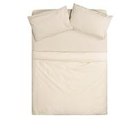 Inspire me Deep Fitted Sheet Polyester Bedding Skirt Sheet Flame Retardant Bedding Lightweight, Fitted sheets are excellent for protecting your mattress (Cream, Single)