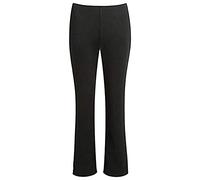 Inspire Me Ladies Elasticated Waist Pull-On Boot Leg Pants/Trousers Women's Boot Cut High Rise Stretch Soft Finely Ribbed Work Bottom Nurse Carer Bootleg Pack of 1 (Black, 16 W 29 L)