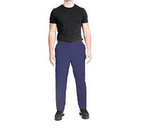 Inspire Me Mens Rugby Trousers Fully Elasticated Stretch Waist Band Zip Button Fastening Casual Formal Work Pant (Blue,46W / 29L)