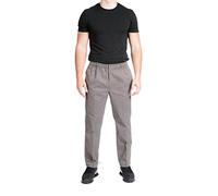 Inspire Me Mens Rugby Trousers Fully Elasticated Stretch Waist Band Zip Button Fastening Casual Formal Work Pant (Grey,42W / 31L)