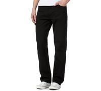 Inspire Me Mens Straight Leg Heavy Duty 100% Cotton Jeans | Regular Straight Leg | Plain Denim Wash Regular Fit Boys (40W / 31L, Black)