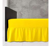 Inspire Me New Diamond Flat Sheet | Made With Top Material | Super Soft | Natural Cotton | Stylish Look | Machine Washable | Comfortable Bedsheet (Lemon, Double)
