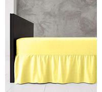Inspire Me New Diamond Flat Sheet | Made With Top Material | Super Soft | Natural Cotton | Stylish Look | Machine Washable | Comfortable Bedsheet (Yellow, Double)