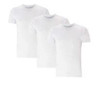 Inspire Me Pack of 3 White Men's Inner Vest Adults Baselayer Thermal Short Sleeve Warm Winter Ski Vest Top Half Sleeve T-Shirt Underwear Inner Vest Suitable for Indoor Outdoor Work & Travel Small